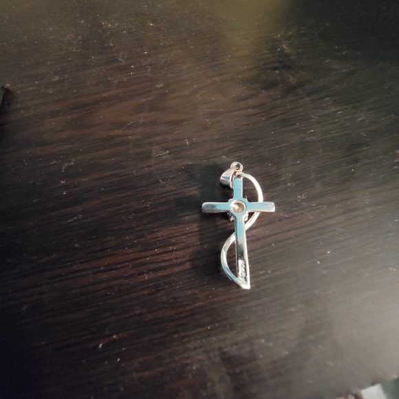 VTG Sterling Silver Cross Charm - Picture 4 of 5